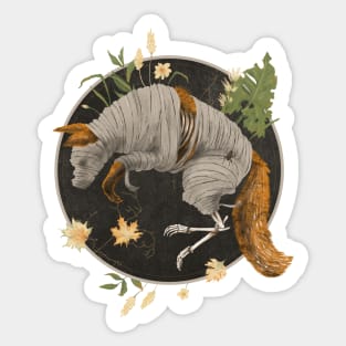 Halloween autumn fox mummy Sticker